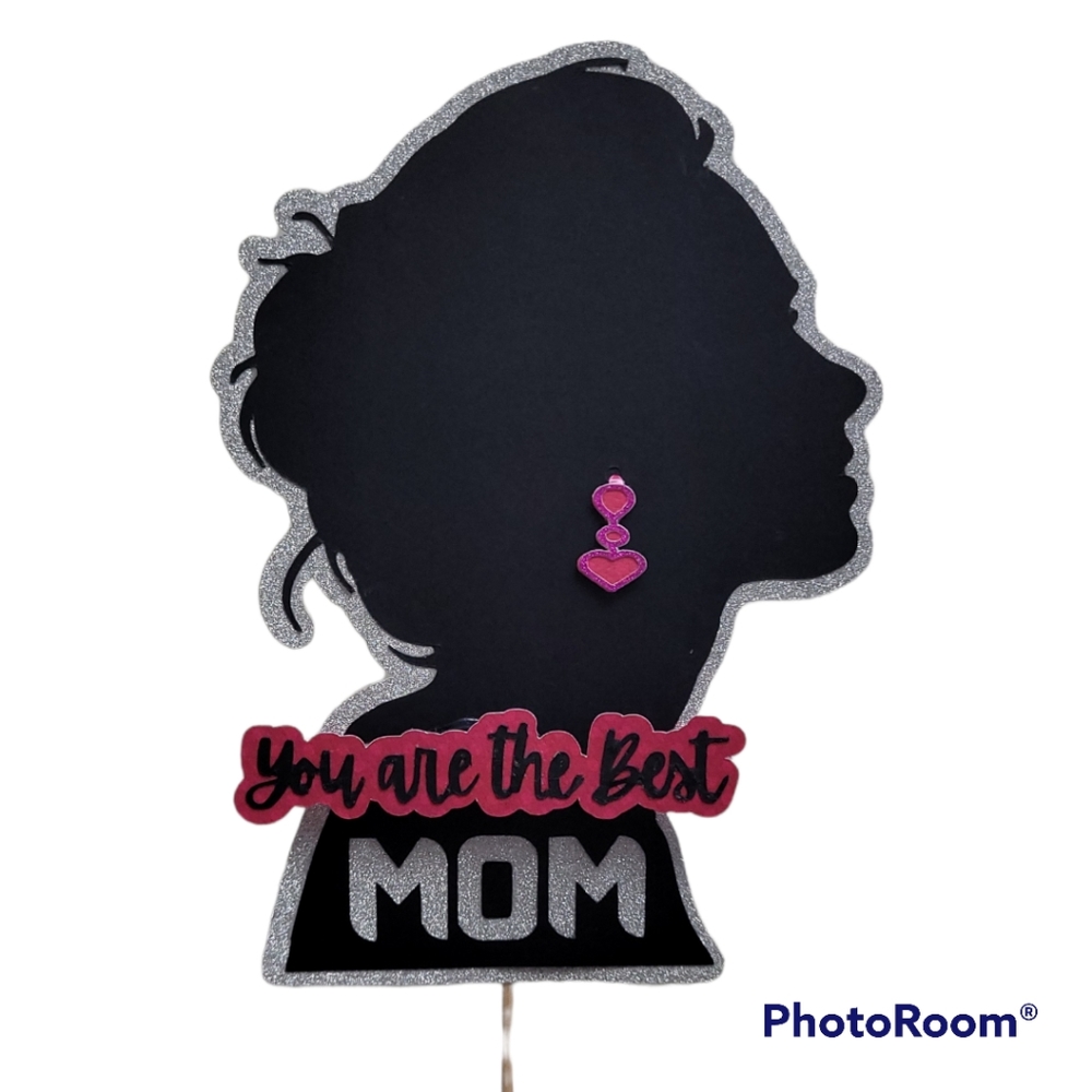 Mother's Day Cake Topper/Earrings Holder